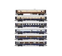 Arnold HN4522 Intraflug/CIWL, confezione da 6 unità "50 anni di nostalgie-Istanbul-Orient-Express", 1976, carrozze ferroviarie, per bambini dai 14 anni in su