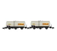 ARNOLD HN6609 SNCF, confezione da 2 unità di carri cisterna a 3 assi, SHELL, ep. IV Freight Wagons