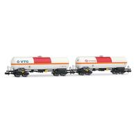 Arnold HN6634 SNCF, carri cisterna per cloro, VTG + ermewa, livrea beige/arancione/rossa, ep. VI