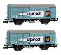 Arnold HN6683 Kit da 2 pz. Vagone merci coperto K4 APROZ di SBB