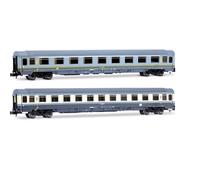 ARNOLD HN44492 SET 2 CARROZZE UIC-Z1 grigio/giallo + BANDIERA Scala N 1/160