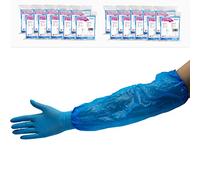 ARNOMED Manicotti braccia in CPE blu, extra forte, manicotto braccio 2000 pezzi, copribraccio con elastico su entrambe le aperture, copri braccio per uomo/donna, manicotti monouso lavoro 40x20 cm