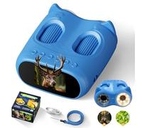ARNSSIEN 2 in 1 Microscopio Bambini e Telescopio,1000x Microscopio Portatile Bambini & Telescopio10X, Foto/Video 1080P, Kit Scientifico STEM, Regalo Educativo/di Compleanno per Bambino da 3 a 12 Anni