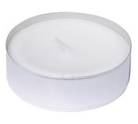 aro Candele da tè, Ø 57 x 19 mm, bianche, 36 pezzi, durata: 8h, senza profumo, cera di paraffina - per decorazione, gastronomia, esterno, festa - diametro 57 mm (Ø 57 x 19 mm)