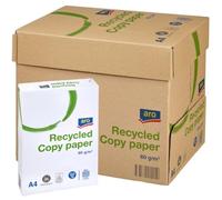 aro Carta riciclata per fotocopiatrice A4, 2500 fogli (5x500), spessore: 80 g/m², multiuso, per stampante laser/inchiostro, attività commerciali, ufficio (Carta riciclata - grigia)