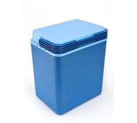 aro Frigorifero portatile passivo, plastica, 32 litri, tempo di isolamento da 5°C a 15°C: 9 ore (circa), maniglia blocca coperchio, blu, ideale per campeggio o spiaggia (L)