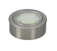 ARO LED rotondo 3 W 6500 K, con finitura nichelata, ideale per illuminazione da incasso e superficiale in case e uffici.