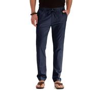 Aro Lora Pantaloni Casual da Uomo in Cotone Leggeri Allentati da Spiaggia da Yoga a Gamba Larga da Sport Pantaloni in Finto Lino Marina M