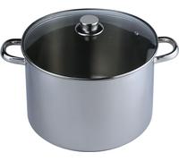 aro Pentola multiuso con coperchio in vetro, in acciaio inox, Ø 30 cm, 18 L, rotonda, argento