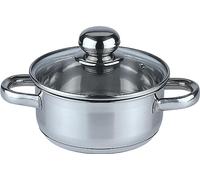 aro Pentolino con coperchio, acciaio inox 18/8, Ø 16 cm, 1,5 L, adatto per cucine a induzione e all'utilizzo in forno