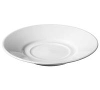 Aro Set piatti per tazze da caffè, 6 pezzi, porcellana, Ø 12,6 cm, 150 ml, bianchi, piattini impilabili, lavabili in lavastoviglie e microonde