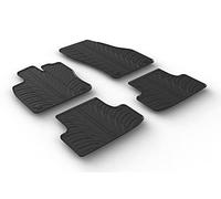 AROBA GL0313 Tappetini in gomma di design compatibili con Seat Ateca & Ateca Cupra a partire dal 07.2016> Bordo rialzato 4 pezzi colore nero tappetini auto in gomma su misura