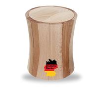 AROBA Mini urna fatta a mano in legno di faggio - Piccole cime commemorative con venature naturali - 10 cm di altezza - Urna ricordo per cenere di animali, cenere parziale o ricordo - Naturale