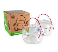 AROBA Set di 6 trappole per vespe grandi, 18 cm, efficaci per mosche, insetti, trappola per zanzare per giardino e terrazze, fermate per vespe