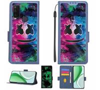 Aroepurt Custodia Comaptibile per Alcatel 1L PRO 2021 Case Custodia Cover Supporto Premium in PU[con Pellicola Protettiva HD con durezza 9H] [Blocco RFID][Effetto Luminoso Scuro] LPT-BQ