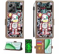 Aroepurt Custodia Comaptibile per Blackview Oscal Tiger 13 5G Case Custodia Cover Supporto Premium in PU[con Pellicola Protettiva HD con durezza 9H] [Blocco RFID][Effetto Luminoso Scuro] LPT-MXX