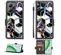 Aroepurt Custodia Comaptibile per Blackview Oscal Tiger 13 5G Case Custodia Cover Supporto Premium in PU[con Pellicola Protettiva HD con durezza 9H] [Blocco RFID][Effetto di rifrazione] LPT-HS