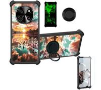 Aroepurt Custodia Comaptibile per Blackview Oscal Tiger 8 Case Custodia [ con 9H HD Vetro Temperato] Cover Supporto PC + Silicone YGH-FJ