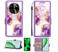 Aroepurt Custodia Comaptibile per Blackview Oscal Tiger 8 Case Custodia Cover Supporto Premium in PU[con Pellicola Protettiva HD con durezza 9H] [Blocco RFID][Paillettes Dorate + Brillanti] LPT-ZDL