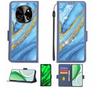 Aroepurt Custodia Comaptibile per Blackview Oscal Tiger 8 Case Custodia Cover Supporto Premium in PU[con Pellicola Protettiva HD con durezza 9H] [Blocco RFID][Paillettes Dorate + Brillanti] LPT-LDL