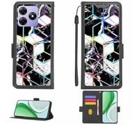 Aroepurt Custodia Comaptibile per Blackview OSCAL Wave 8 Case Custodia Cover Supporto Premium in PU[con Pellicola Protettiva HD con durezza 9H] [Blocco RFID][Effetto di rifrazione] LPT-HS