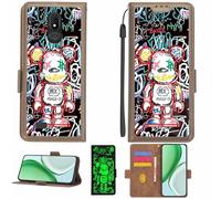 Aroepurt Custodia Comaptibile per Brondi Amico Vero 4G Case Custodia Cover Supporto Premium in PU[con Pellicola Protettiva HD con durezza 9H] [Blocco RFID][Effetto Luminoso Scuro] LPT-MXX