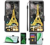 Aroepurt Custodia Comaptibile per Brondi Amico Vero 4G Case Custodia Cover Supporto Premium in PU[con Pellicola Protettiva HD con durezza 9H] [Blocco RFID][Paillettes Dorate + Brillanti] LPT-TT