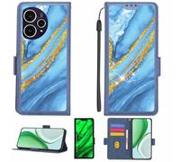 Aroepurt Custodia Comaptibile per Cricket Icon 7 5G Case Custodia Cover Supporto Premium in PU[con Pellicola Protettiva HD con durezza 9H] [Blocco RFID][Paillettes Dorate + Brillanti] LPT-LDL