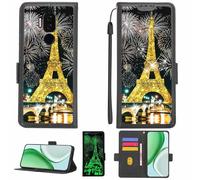 Aroepurt Custodia Comaptibile per Cricket Influence Case Custodia Cover Supporto Premium in PU[con Pellicola Protettiva HD con durezza 9H] [Blocco RFID][Paillettes Dorate + Brillanti] LPT-TT