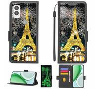 Aroepurt Custodia Comaptibile per Cricket Magic 5G u6080ac Case Custodia Cover Supporto Premium in PU[con Pellicola Protettiva HD con durezza 9H] [Blocco RFID][Paillettes Dorate + Brillanti] LPT-TT