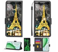 Aroepurt Custodia Comaptibile per Cricket Splendor 4G LTE Case Custodia Cover Supporto Premium in PU[con Pellicola Protettiva HD con durezza 9H] [Blocco RFID][Paillettes Dorate + Brillanti] LPT-TT
