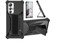 Aroepurt Custodia Comaptibile per Cubot Max 5 MAX5 5G Cover Custodia Case Ibrida [con Protezione dello Schermo in Vetro temperato] [Supporto Magnetico Pieghevole] Nero