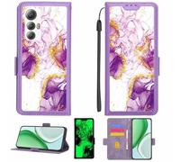 Aroepurt Custodia Comaptibile per Cubot Max 5 MAX5 Case Custodia Cover Supporto Premium in PU[con Pellicola Protettiva HD con durezza 9H] [Blocco RFID][Paillettes Dorate + Brillanti] LPT-ZDL