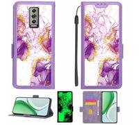 Aroepurt Custodia Comaptibile per Doogee Blade 10 PRO Case Custodia Cover Supporto Premium in PU[con Pellicola Protettiva HD con durezza 9H] [Blocco RFID][Paillettes Dorate + Brillanti] LPT-ZDL