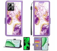 Aroepurt Custodia Comaptibile per Doogee N50 PRO Case Custodia Cover Supporto Premium in PU[con Pellicola Protettiva HD con durezza 9H] [Blocco RFID][Paillettes Dorate + Brillanti] LPT-ZDL