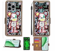 Aroepurt Custodia Comaptibile per Doogee Note 58 Case Custodia Cover Supporto Premium in PU[con Pellicola Protettiva HD con durezza 9H] [Blocco RFID][Effetto Luminoso Scuro] LPT-MXX