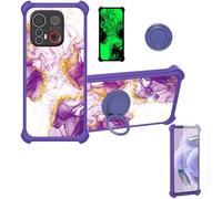 Aroepurt Custodia Comaptibile per Emporia Me.6 Case Custodia [ con 9H HD Vetro Temperato] Cover Supporto PC + Silicone JSZ-ZDL