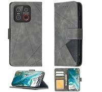 Aroepurt Custodia Comaptibile per Emporia Smart.6 Lite Case Custodia Cover Supporto Premium in PU [ con 9H HD Vetro Temperato] BF05 Grey