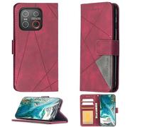 Aroepurt Custodia Comaptibile per Emporia Smart.7 Lite Case Custodia Cover Supporto Premium in PU [ con 9H HD Vetro Temperato] BF05 Red
