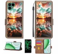 Aroepurt Custodia Comaptibile per FairPhone 4 5G Case Custodia Cover Supporto Premium in PU[con Pellicola Protettiva HD con durezza 9H] [Blocco RFID][Effetto Luminoso Scuro] LPT-FJ