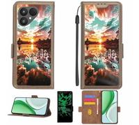 Aroepurt Custodia Comaptibile per Fairphone 6 Gen.6 Case Custodia Cover Supporto Premium in PU[con Pellicola Protettiva HD con durezza 9H] [Blocco RFID][Effetto Luminoso Scuro] LPT-FJ