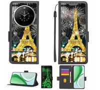 Aroepurt Custodia Comaptibile per FOSSiBOT S3 PRO Case Custodia Cover Supporto Premium in PU[con Pellicola Protettiva HD con durezza 9H] [Blocco RFID][Paillettes Dorate + Brillanti] LPT-TT