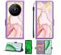 Aroepurt Custodia Comaptibile per FOSSiBOT S3 PRO Case Custodia Cover Supporto Premium in PU[con Pellicola Protettiva HD con durezza 9H] [Blocco RFID][Paillettes Dorate + Brillanti] LPT-FDL