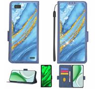 Aroepurt Custodia Comaptibile per Gigaset GS100 Case Custodia Cover Supporto Premium in PU[con Pellicola Protettiva HD con durezza 9H] [Blocco RFID][Paillettes Dorate + Brillanti] LPT-LDL