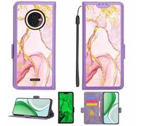 Aroepurt Custodia Comaptibile per Gigaset GX4 PRO Case Custodia Cover Supporto Premium in PU[con Pellicola Protettiva HD con durezza 9H] [Blocco RFID][Paillettes Dorate + Brillanti] LPT-FDL