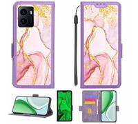 Aroepurt Custodia Comaptibile per HMD Pulse+ Plus Case Custodia Cover Supporto Premium in PU[con Pellicola Protettiva HD con durezza 9H] [Blocco RFID][Paillettes Dorate + Brillanti] LPT-FDL