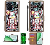 Aroepurt Custodia Comaptibile per HMD Pulse+ Plus Case Custodia Cover Supporto Premium in PU[con Pellicola Protettiva HD con durezza 9H] [Blocco RFID][Effetto Luminoso Scuro] LPT-MXX