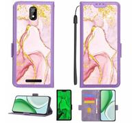 Aroepurt Custodia Comaptibile per Hot Pepper Serrano a95c Case Custodia Cover Supporto Premium in PU[con Pellicola Protettiva HD con durezza 9H] [Blocco RFID][Paillettes Dorate + Brillanti] LPT-FDL