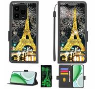 Aroepurt Custodia Comaptibile per INOI A54 Spectre Case Custodia Cover Supporto Premium in PU[con Pellicola Protettiva HD con durezza 9H] [Blocco RFID][Paillettes Dorate + Brillanti] LPT-TT