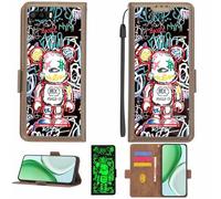 Aroepurt Custodia Comaptibile per Klipad Smartphone 5,0” 4G LED Case Custodia Cover Supporto Premium in PU[con Pellicola Protettiva HD con durezza 9H] [Blocco RFID][Effetto Luminoso Scuro] LPT-MXX